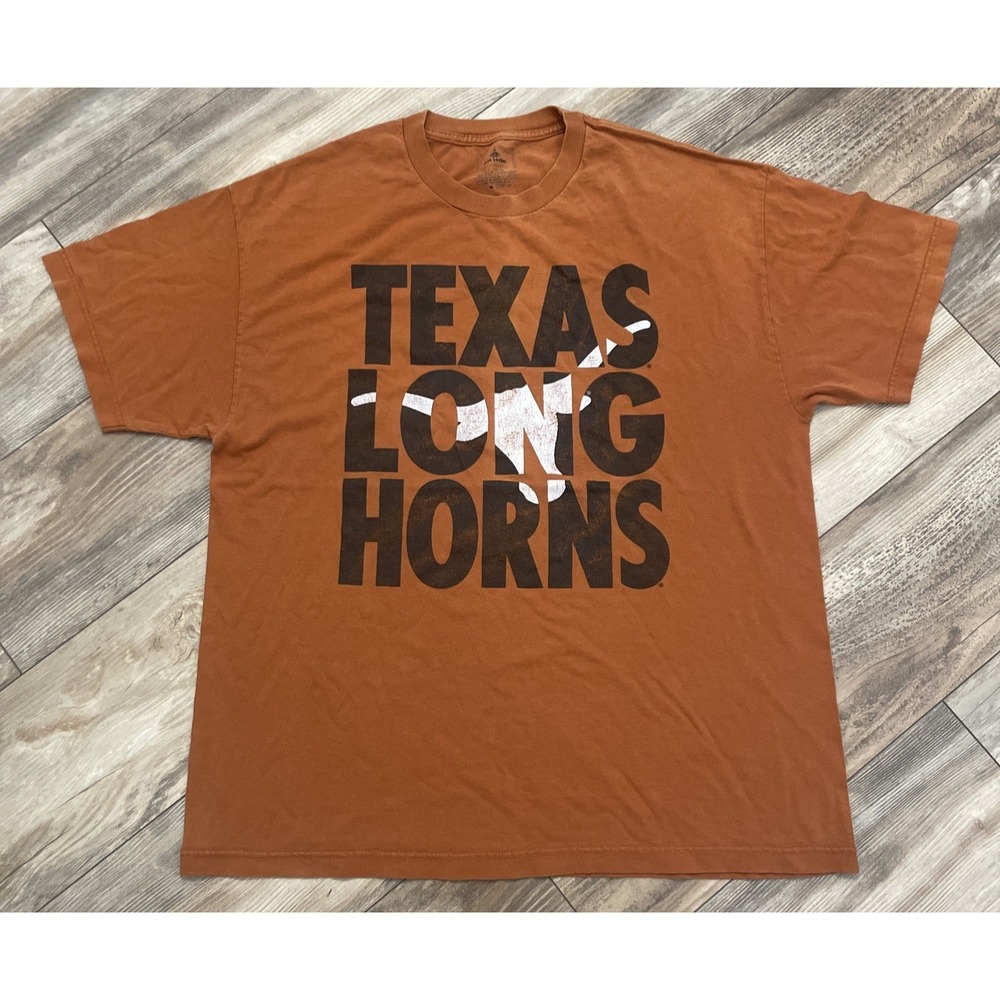 1990s University of Texas Longhorns Foot Locker T Shirt Orange UT Mascot‎ XL